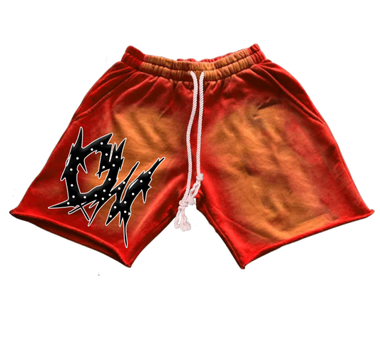 Cropped French Terry Fleece Shorts